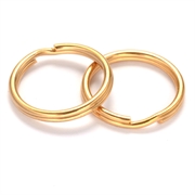 Nøglering. ION/PVD forgyldt stål. 20 mm.